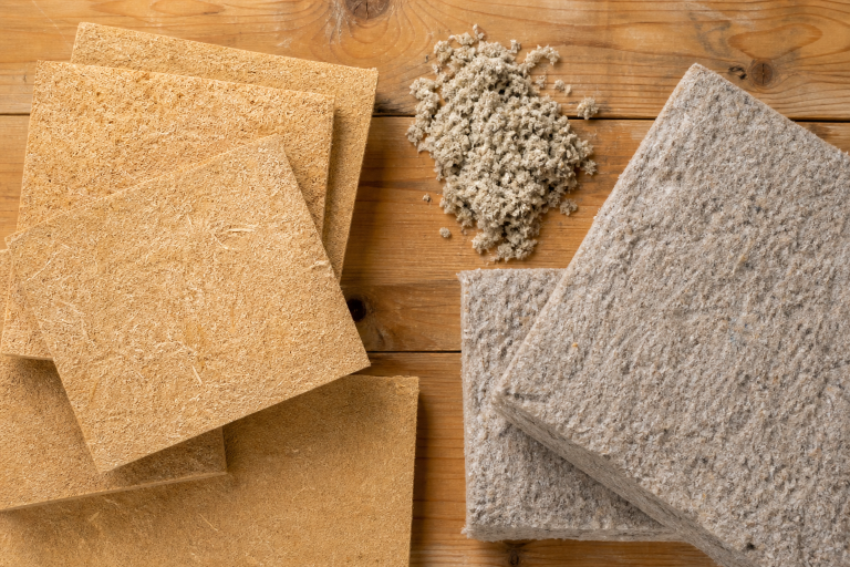 Duurzame isolatiematerialen houtvezel en cellulose